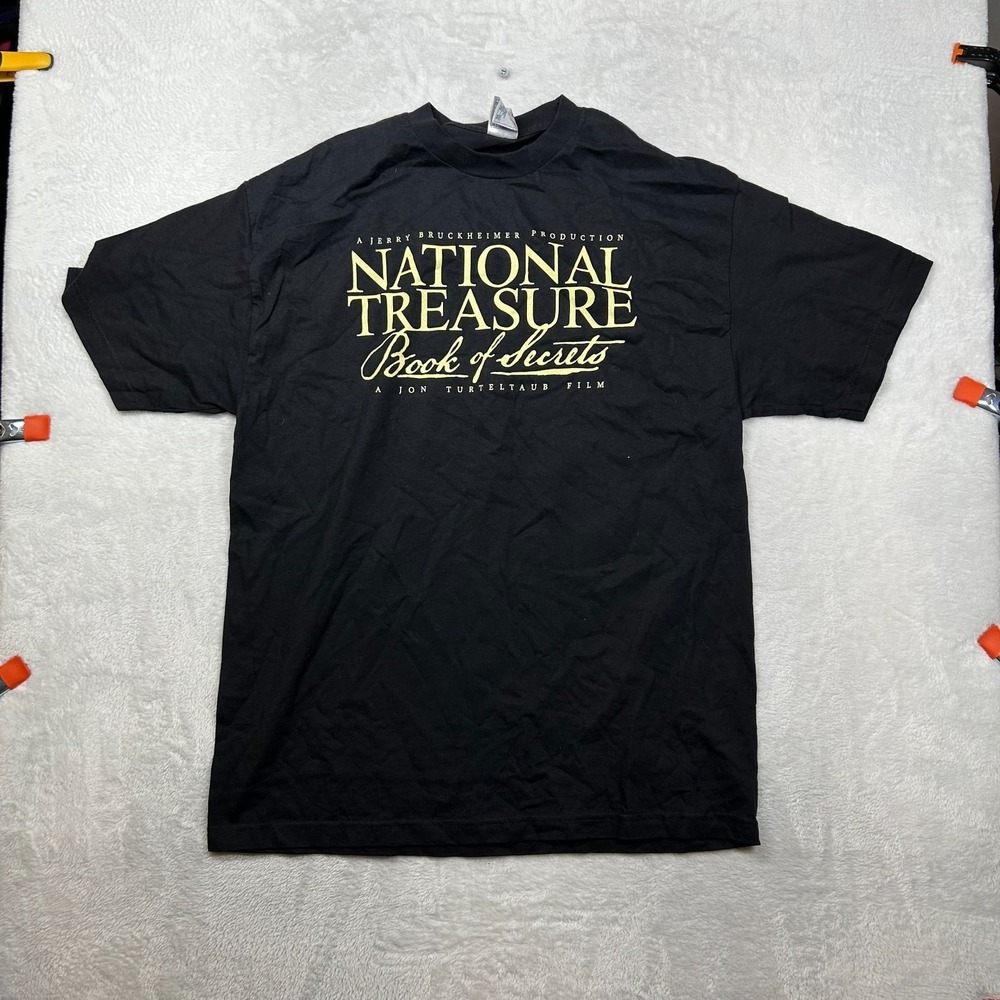 Vintage AAA 2007 National Treasure Book Of Secrets Movie Promo T-Shirt Men - XL